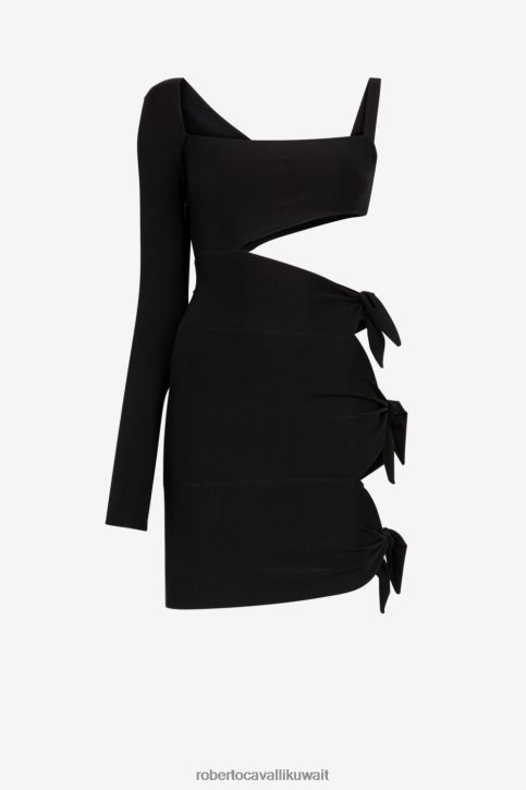 Roberto Cavalli نحيف حار فستان قصير بتفاصيل مقصوصة ملابس 4H40H63