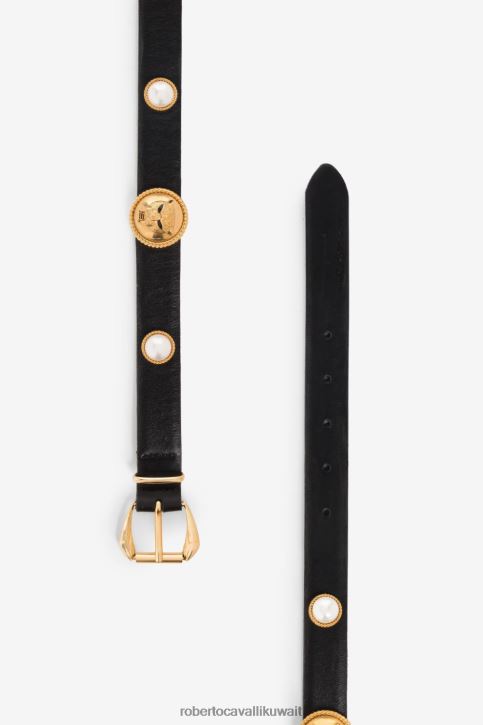 Roberto Cavalli نحيف موضة حزام جلد النمر التفصيل مُكَمِّلات 4H40H632
