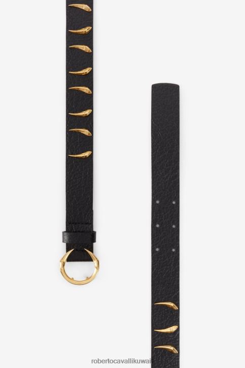 Roberto Cavalli نحيف وردي/عاري حزام رأس النمر بطبعة جاكوار مُكَمِّلات 4H40H638