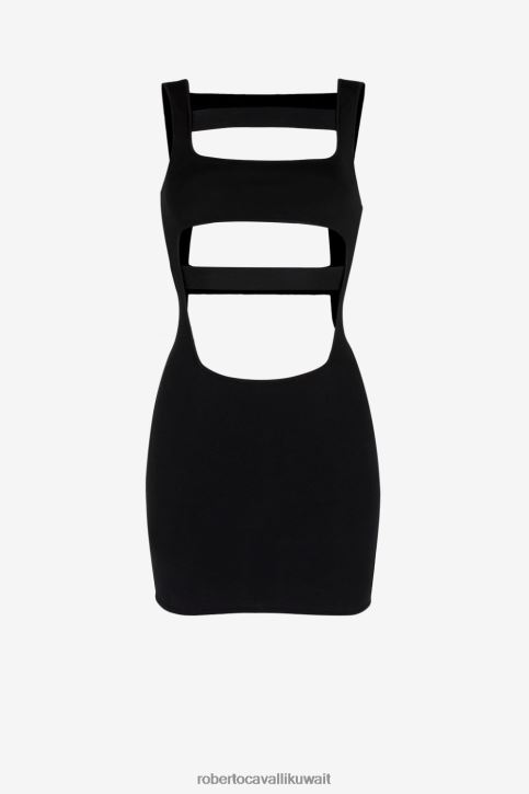 Roberto Cavalli نحيف رشيقة فستان قصير بتفاصيل مفرغة ملابس 4H40H64