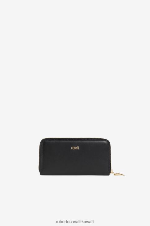 Roberto Cavalli نحيف رشيقة محفظة بسحاب من جلد الثعبان المرآة مُكَمِّلات 4H40H645