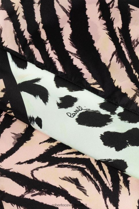 Roberto Cavalli نحيف أنيق وشاح بطبعة جلد النمر مُكَمِّلات 4H40H650