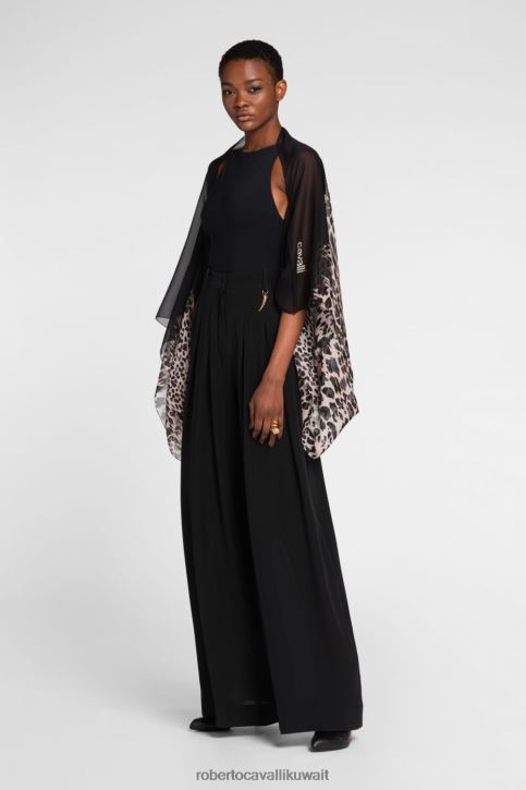 Roberto Cavalli نحيف متعدد الألوان وشاح بطبعة حمار وحشي مُكَمِّلات 4H40H654