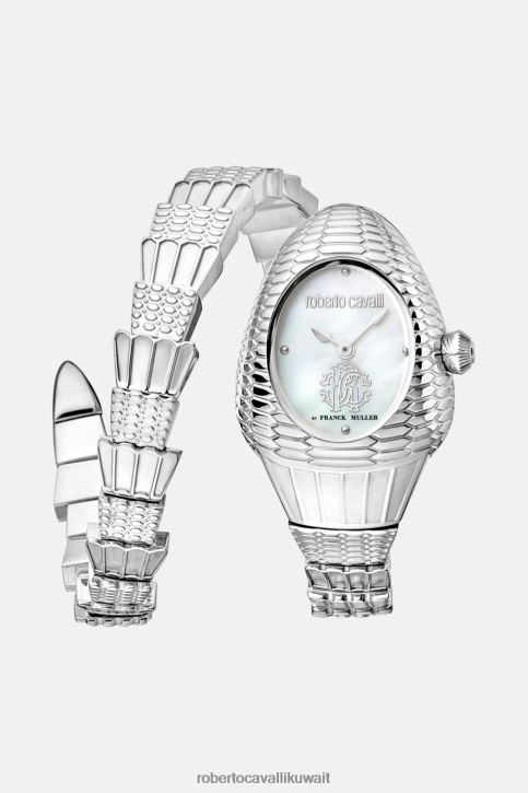 Roberto Cavalli نحيف أنيق ساعة مميزة بنقش الثعبان مُكَمِّلات 4H40H675