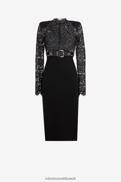 Roberto Cavalli نحيف أنيق فستان بجزء دانتيل ملابس 4H40H69