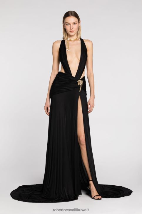 Roberto Cavalli نحيف أنيق فستان بجزء دانتيل ملابس 4H40H69