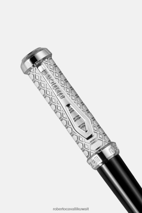 Roberto Cavalli نحيف الفضة والذهب قلم حبر جاف، لونين مُكَمِّلات 4H40H712