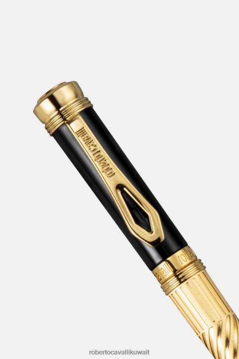 Roberto Cavalli نحيف ورنيش فضي وأسود قلم ثعبان مُكَمِّلات 4H40H713