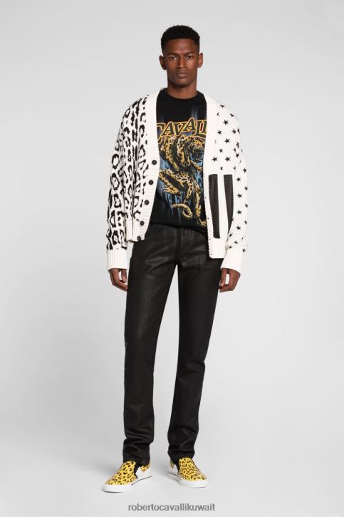 Roberto Cavalli رجال أنيق تي شيرت ملابس 4H40H750