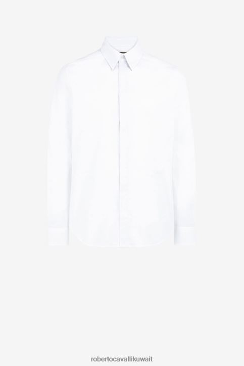 Roberto Cavalli رجال حار قميص مطرز مونوغرام ملابس 4H40H807