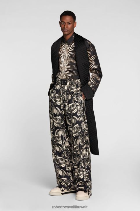 Roberto Cavalli رجال الأرجواني العميق قميص مرصع ملابس 4H40H819