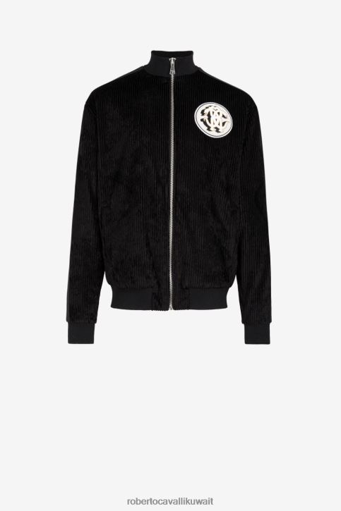 Roberto Cavalli رجال أسود سترة سروال قصير على شكل ثعبان مرآة ملابس 4H40H832