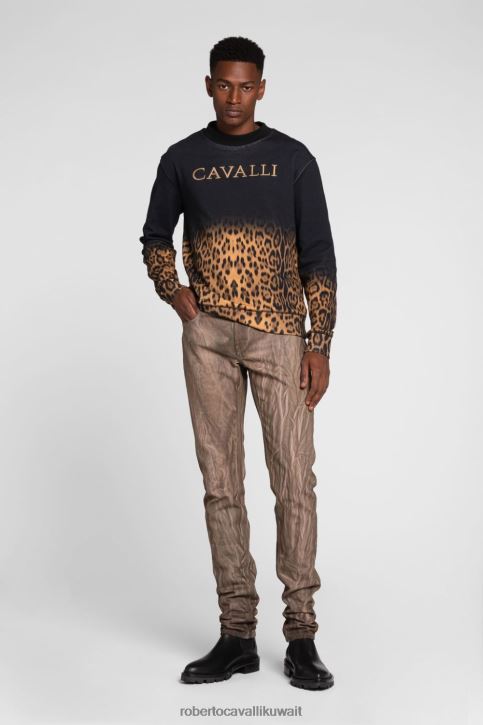 Roberto Cavalli رجال موضة سويت شيرت بطبعة جرافيك ملابس 4H40H839