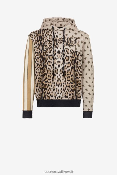 Roberto Cavalli رجال رشيقة هودي بطبعة حيوان ملابس 4H40H848