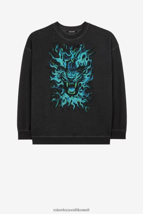 Roberto Cavalli رجال حار سترة بطبعة أسد اللهب ملابس 4H40H856