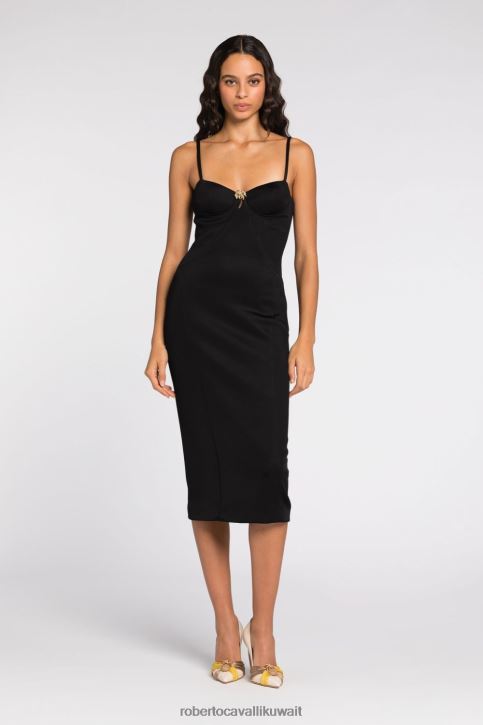 Roberto Cavalli نحيف أنيق فستان من المخمل والدانتيل ملابس 4H40H85