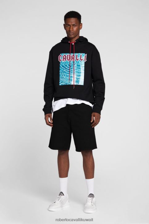 Roberto Cavalli رجال موضة سويت شيرت بطبعة شعار الماركة ملابس 4H40H863