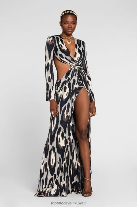 Roberto Cavalli نحيف حار فستان ميدي مزين ببروش ملابس 4H40H86
