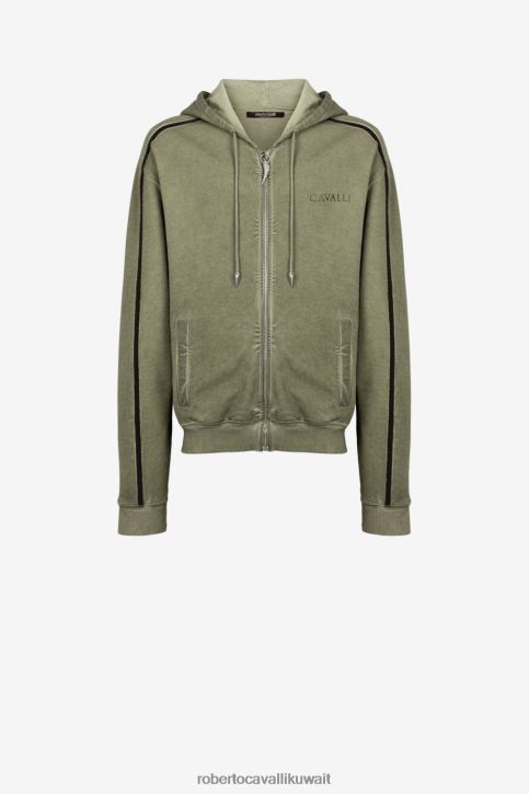 Roberto Cavalli رجال جيش هودي بسحاب وطبعة شعار ملابس 4H40H872
