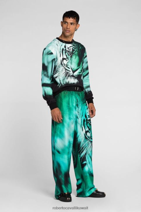 Roberto Cavalli رجال جيش هودي بسحاب وطبعة شعار ملابس 4H40H872