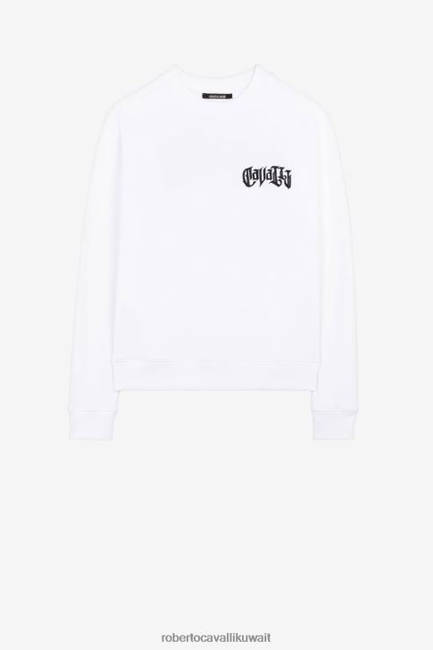 Roberto Cavalli رجال موضة تيشيرت بشعار الماركة ملابس 4H40H883