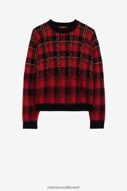 Roberto Cavalli رجال أنيق سترة الترتان المرصعة ملابس 4H40H892