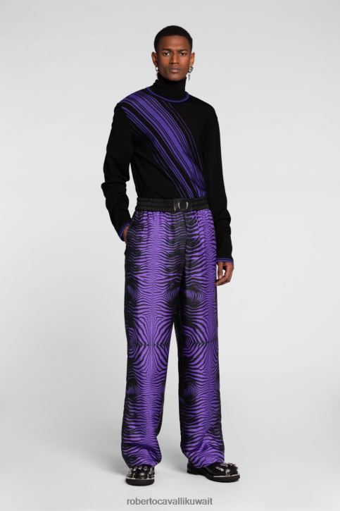 Roberto Cavalli رجال أنيق سترة الترتان المرصعة ملابس 4H40H892