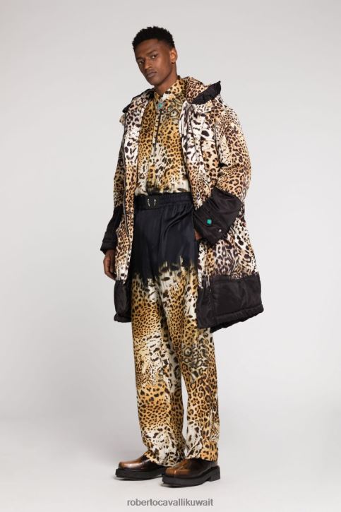 Roberto Cavalli رجال أخضر معطف ذو سن النمر ذو صدر واحد ملابس 4H40H899