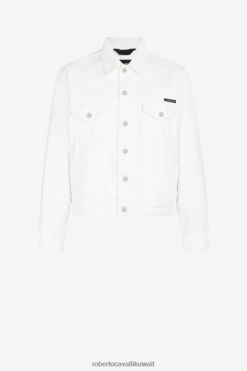 Roberto Cavalli رجال موضة سترة الدنيم طباعة الشعار ملابس 4H40H909