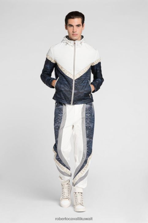 Roberto Cavalli رجال موضة سترة الدنيم طباعة الشعار ملابس 4H40H909