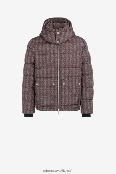 Roberto Cavalli رجال موضة معطف مبطن بطبعة مونوغرام ملابس 4H40H917