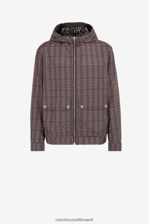 Roberto Cavalli رجال موضة معطف بطبعة مونوغرام ملابس 4H40H918