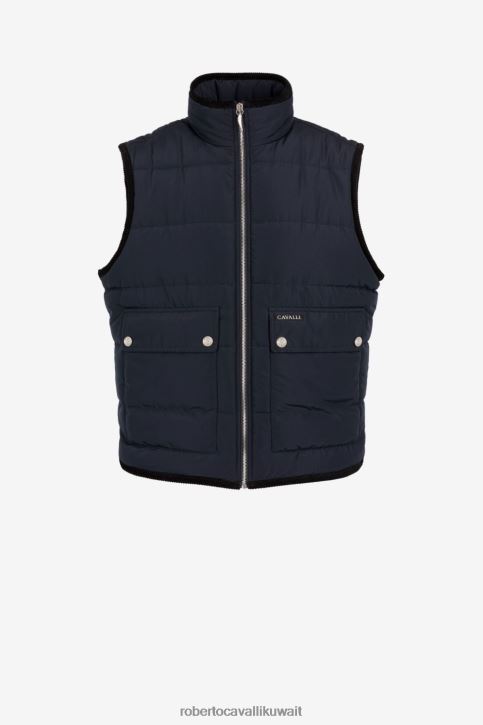 Roberto Cavalli رجال رشيقة جيليه مبطن بطبعة شعار ملابس 4H40H924