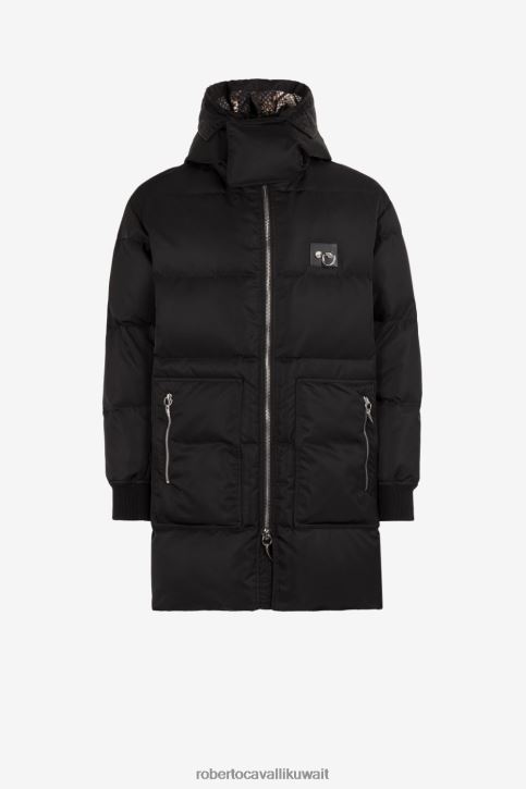 Roberto Cavalli رجال أسود معطف مبطن ملابس 4H40H930