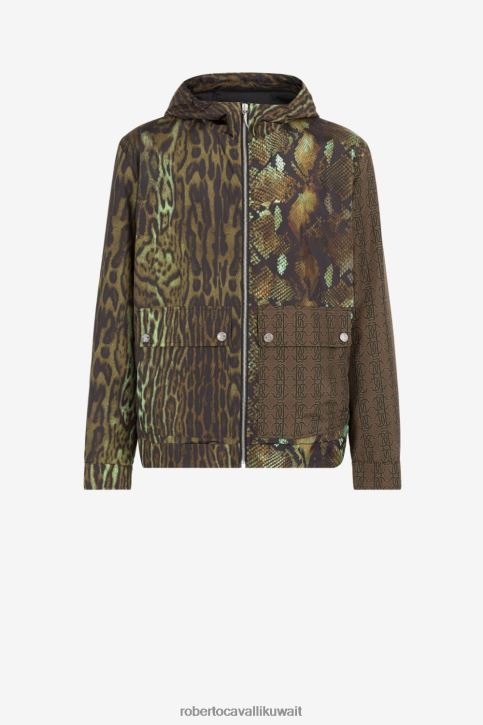 Roberto Cavalli رجال أنيق معطف بطبعة خليط ملابس 4H40H932
