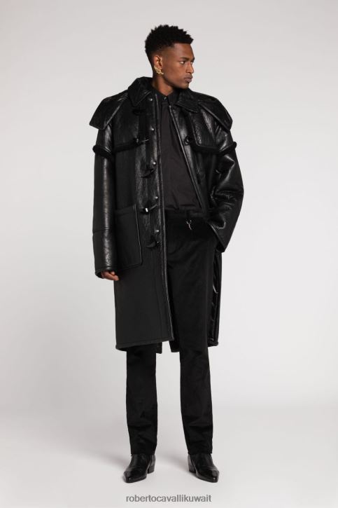 Roberto Cavalli رجال أنيق بنطال مطوي على شكل أسنان النمر ملابس 4H40H960