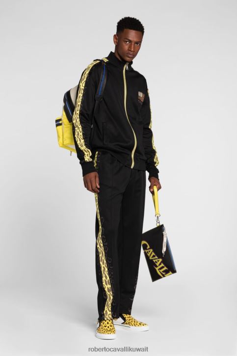Roberto Cavalli رجال حار بنطال بقصة مستقيمة وتفاصيل طيات ملابس 4H40H973