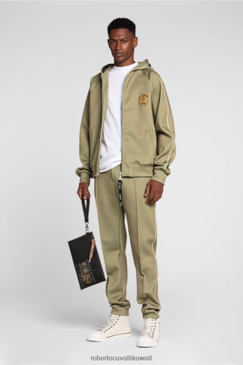 Roberto Cavalli رجال رشيقة بنطال رياضي بطبعة شعار الماركة ملابس 4H40H984