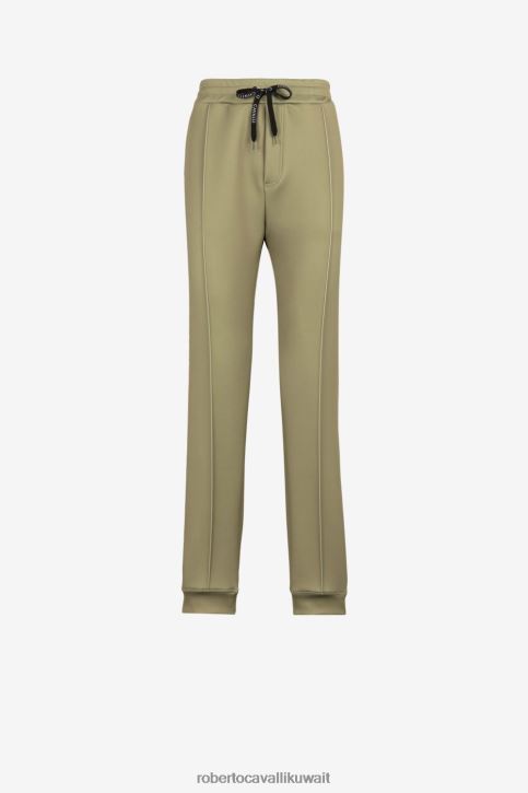 Roberto Cavalli رجال موضة بنطال رياضي مطرز بشعار الثعبان ملابس 4H40H985