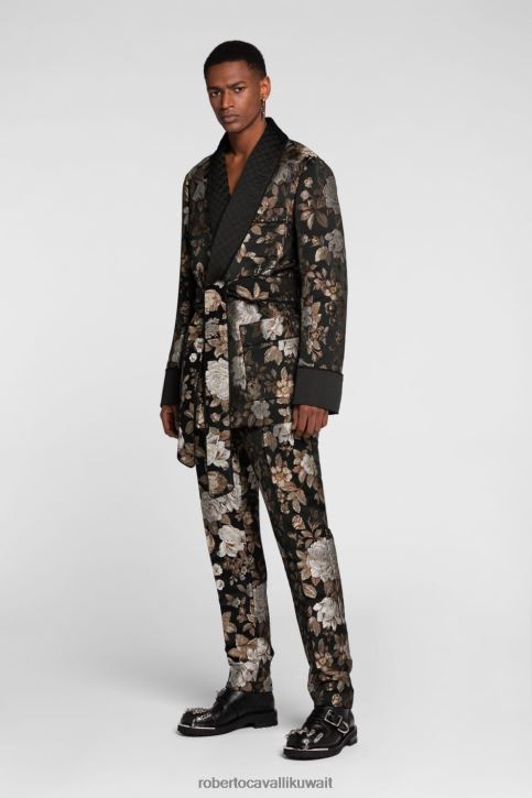 Roberto Cavalli رجال أنيق شورت بطول الركبة بطبعة النمر ملابس 4H40H991