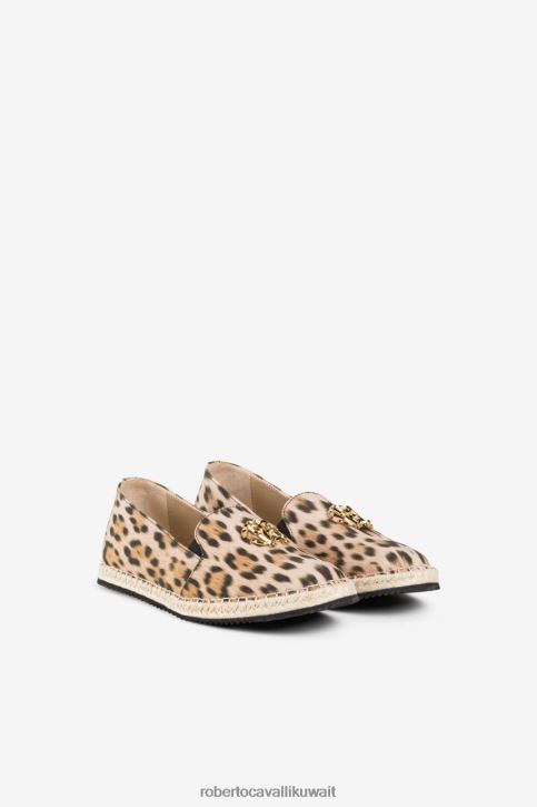 Roberto Cavalli نحيف 5607 حذاء إسبادريل على شكل ثعبان بطبعات جاكوار أحذية 4H40H550