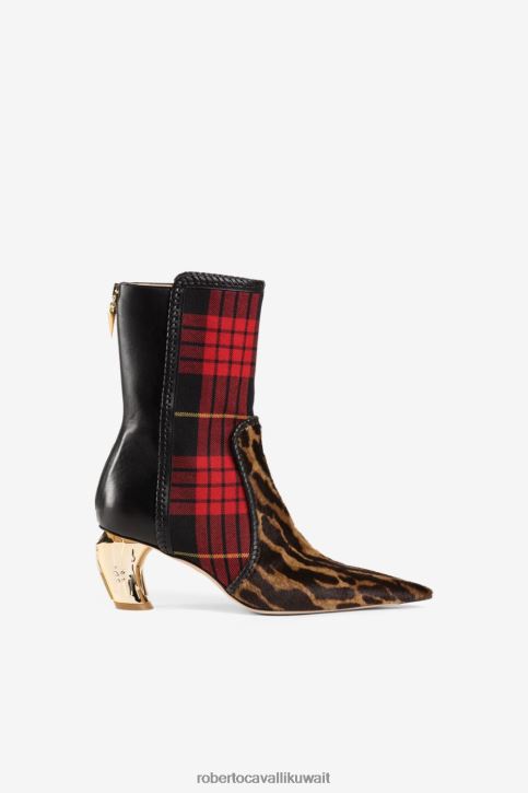 Roberto Cavalli نحيف 9260 حذاء بطبعة أسنان النمر أحذية 4H40H581