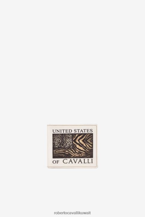 Roberto Cavalli رجال حار محفظة ثنائية الطي بطبعات مرقعّة من تصميم Animalier مُكَمِّلات 4H40H1195