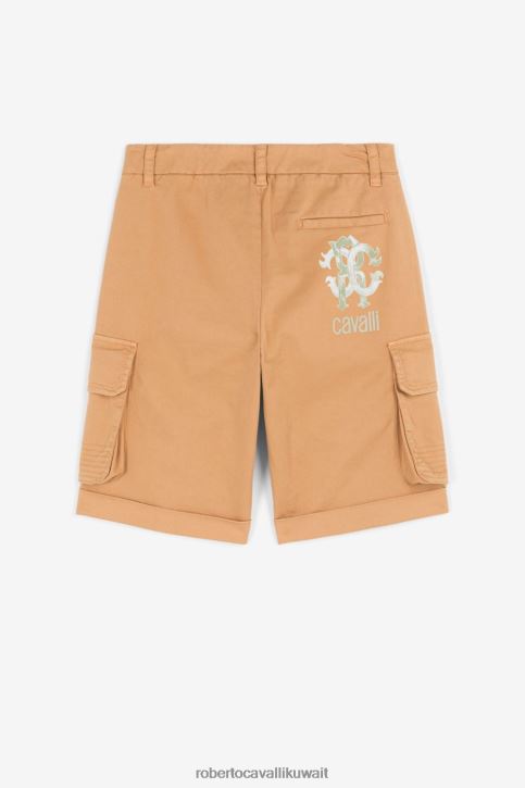 Roberto Cavalli أولاد ازرق متوسط شورت من الدينيم بطبعة خليط من تصميم Animalier ملابس 4H40H1706