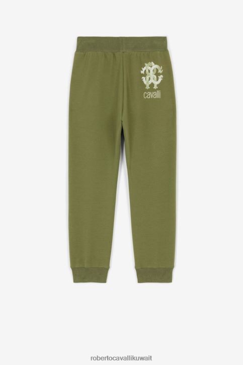 Roberto Cavalli أولاد أسود/أحمر/رمادي سترة رياضية بطبعة مرقعات من تصميم Animalier ملابس 4H40H1751