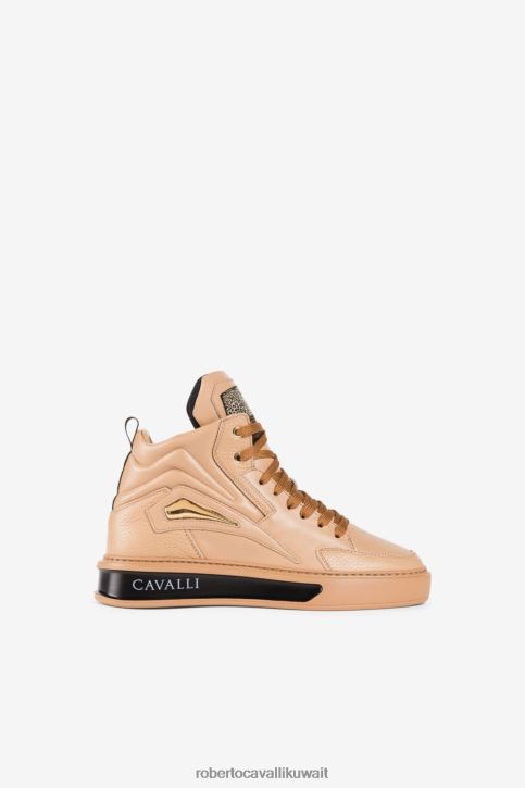 Roberto Cavalli نحيف متعدد الألوان أكوا/أورو حذاء رياضي بشعار C أحذية 4H40H471