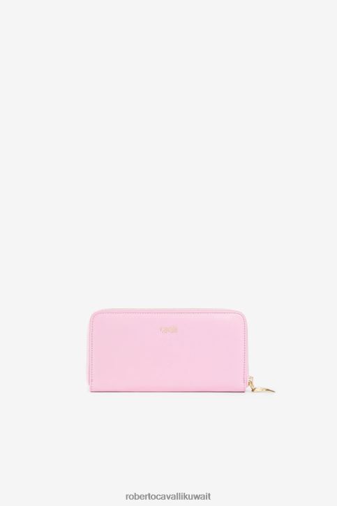 Roberto Cavalli نحيف أسود محفظة جلدية بشعار C مُكَمِّلات 4H40H646