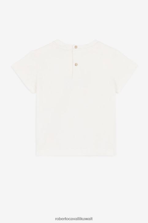 Roberto Cavalli فتيات لون القرنفل شعار وجزء علوي بطبعة Ocelot ملابس 4H40H1417