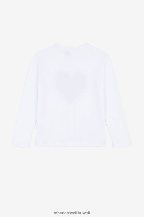 Roberto Cavalli فتيات أسود تنورة جينز بطبعة مونوغرام RC ملابس 4H40H1330