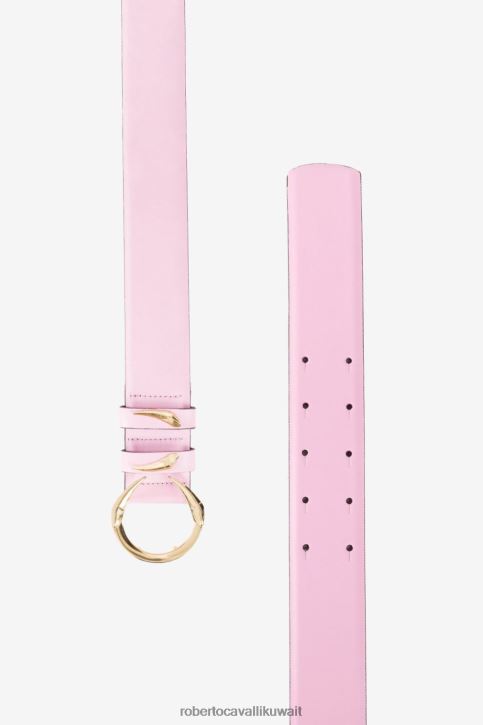 Roberto Cavalli نحيف أزرق فاتح c شعار حزام جلد مُكَمِّلات 4H40H634